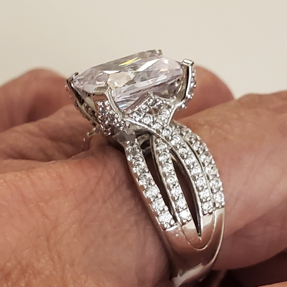 Heavy VANNA K Sterling Silver Diamond Cz Ring